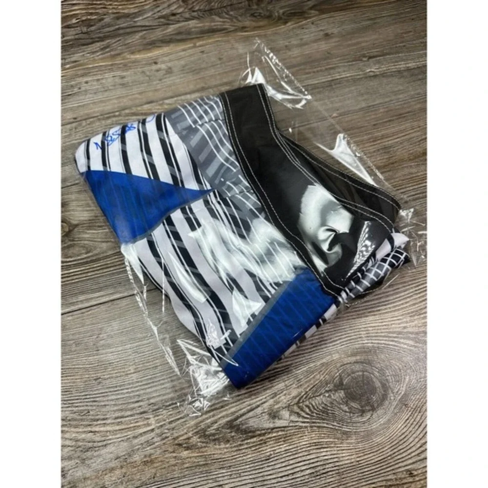 MOLOKAI Surf Co.‎ Board Shorts Lined hook and loop Blue white 40